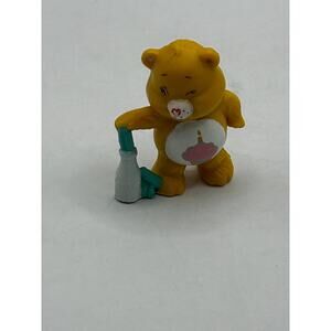 Vintage Care Bears Birthday Bear Milk Bottle PVC Figure 1984 Miniature Mini